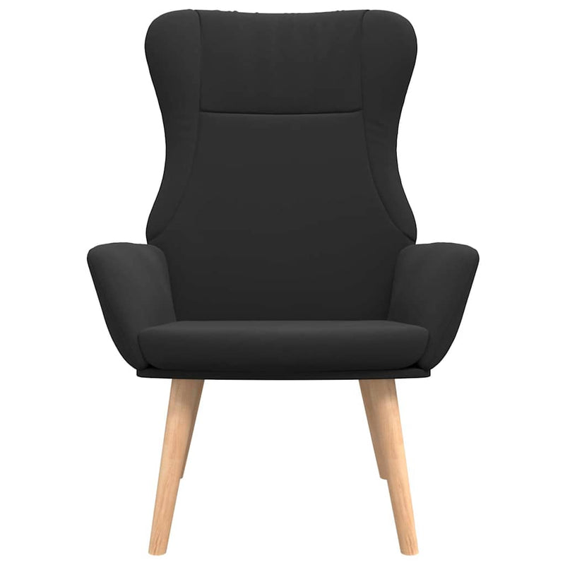 Scaun de relaxare, negru, material textil