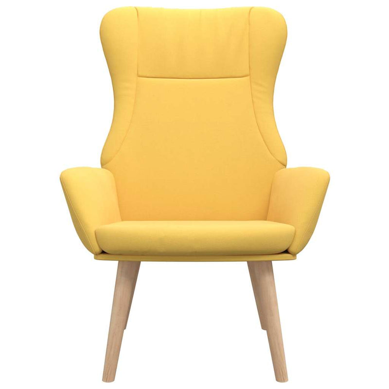 Scaun de relaxare, galben muștar, material textil