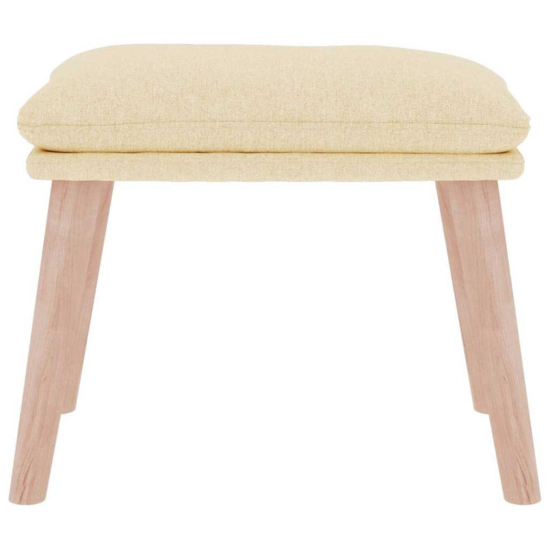 Taburet, crem, 45x29,5x35 cm, material textil