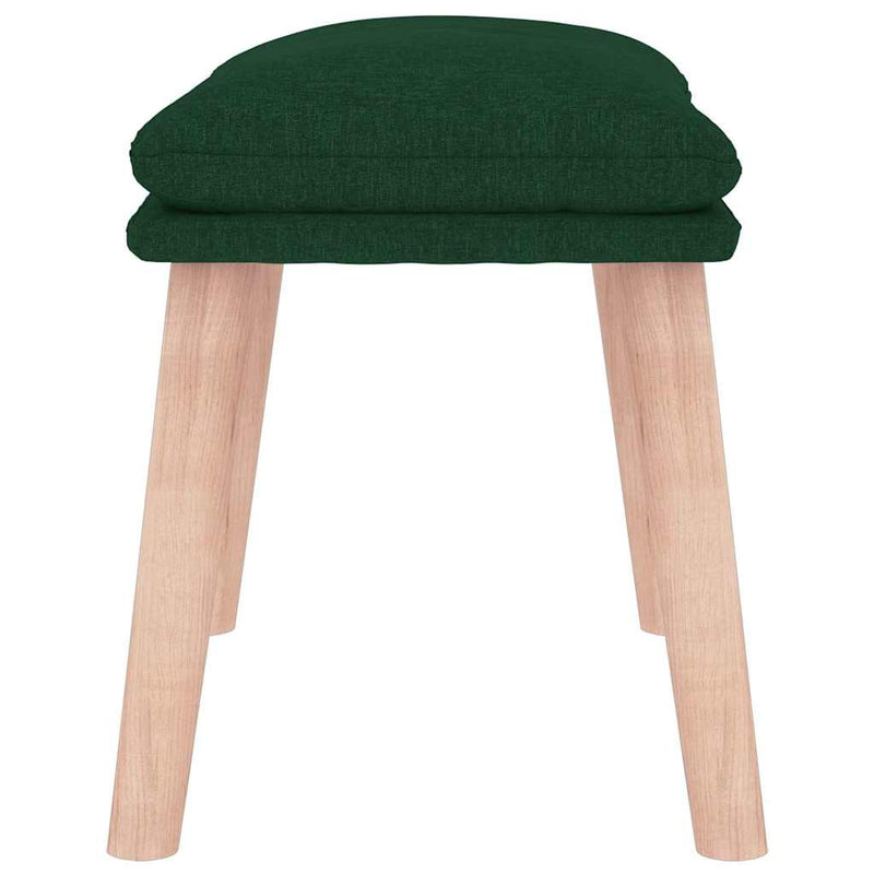 Taburet, verde închis, 45x29,5x35 cm, material textil