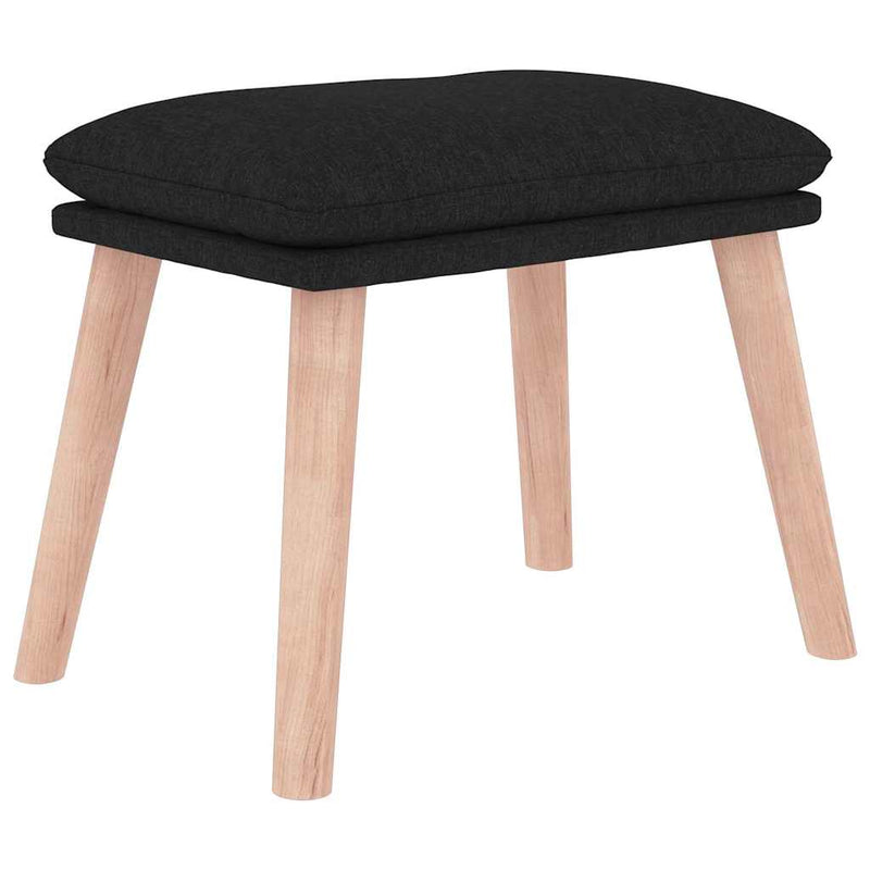Taburet, negru, 45x29,5x35 cm, material textil