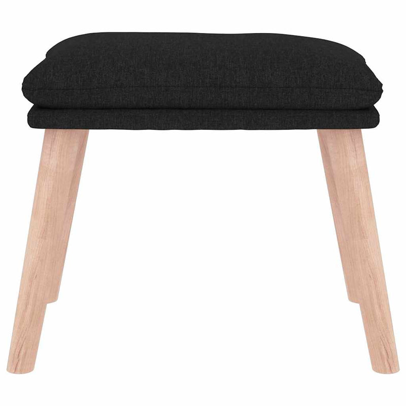 Taburet, negru, 45x29,5x35 cm, material textil