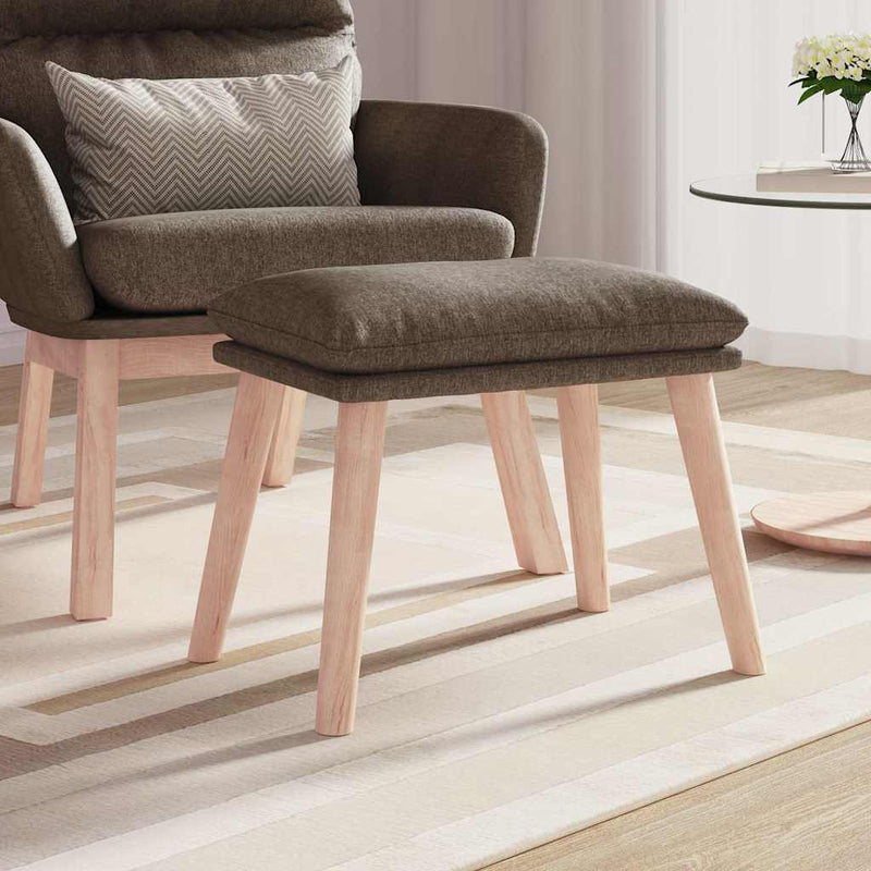 Taburet, gri taupe, 45x29,5x35 cm, material textil