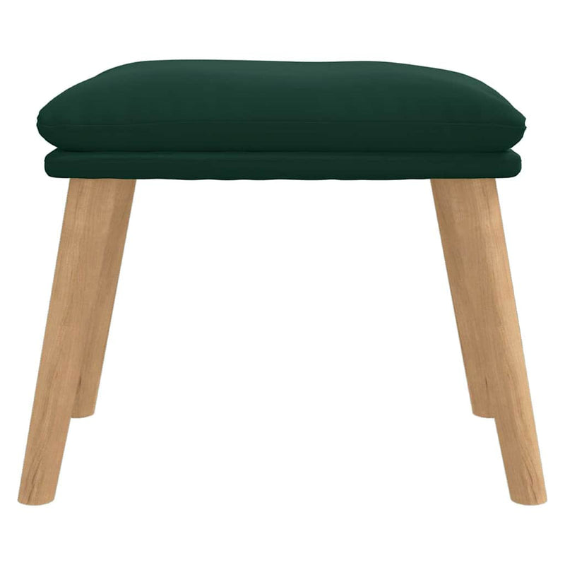 Taburet, verde închis, 45x29,5x35 cm, catifea