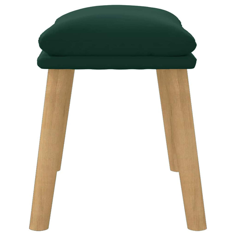 Taburet, verde închis, 45x29,5x35 cm, catifea