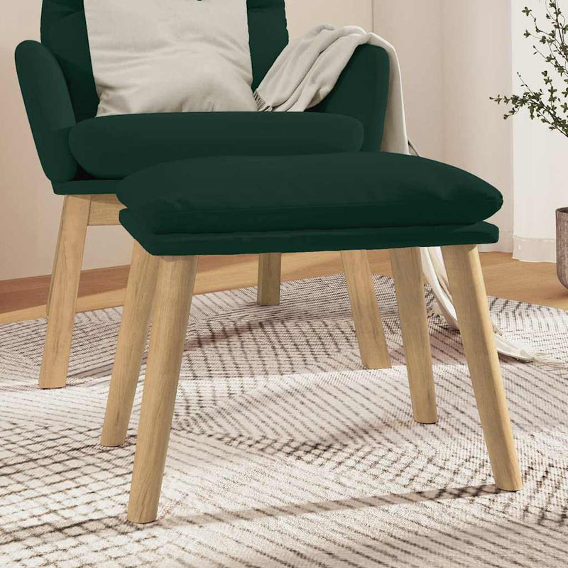 Taburet, verde închis, 45x29,5x35 cm, catifea