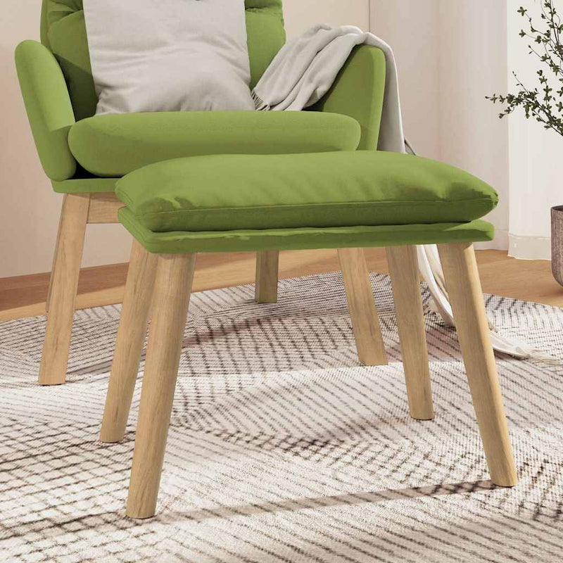 Taburet, verde deschis, 45x29,5x35 cm, catifea