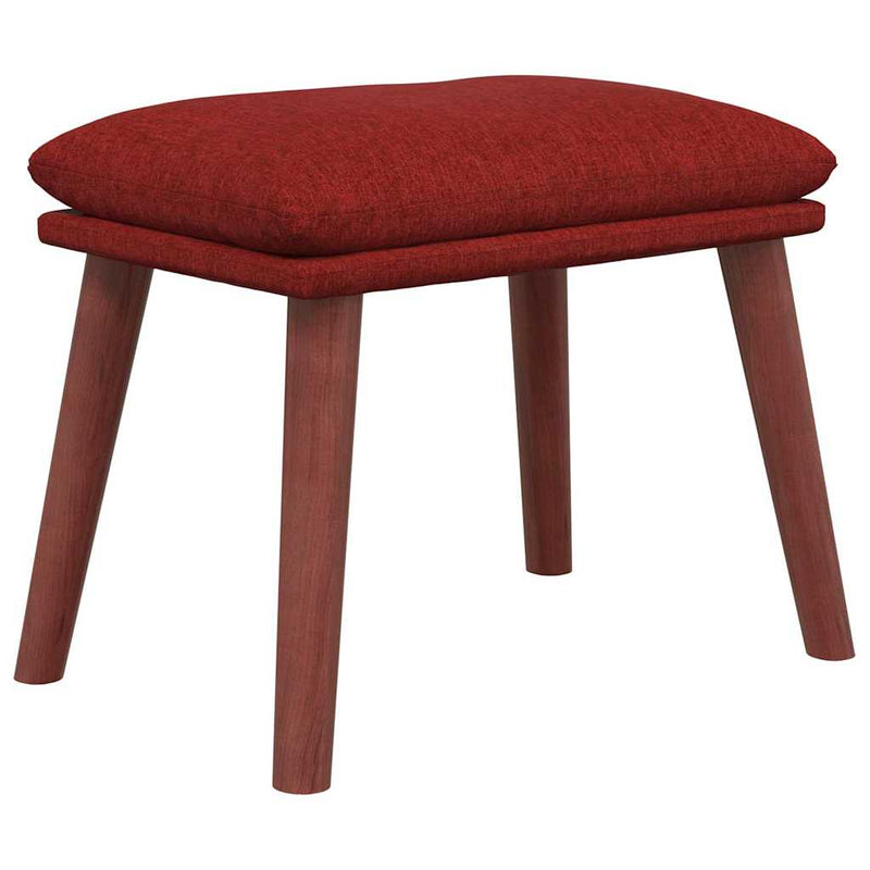 Taburet, roșu vin, 45x29,5x35 cm, material textil