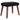 Taburet, negru, 45x29,5x35 cm, catifea