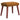 Taburet, maro, 45x29,5x35 cm, catifea