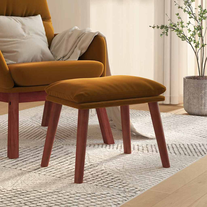 Taburet, maro, 45x29,5x35 cm, catifea