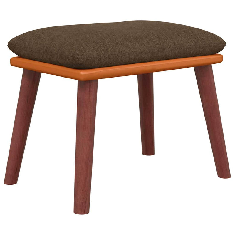 Taburet, maro, 45x29,5x35 cm, textil & piele ecologică