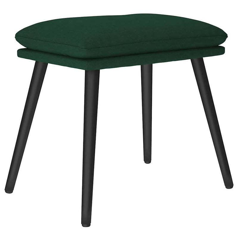 Taburet, verde închis, 45x29,5x35 cm, material textil