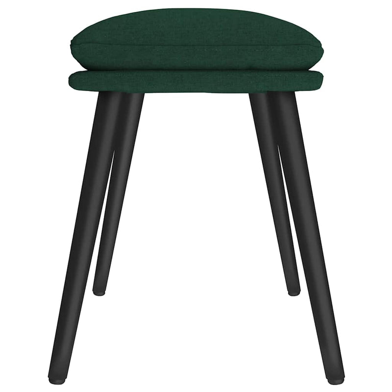 Taburet, verde închis, 45x29,5x35 cm, material textil