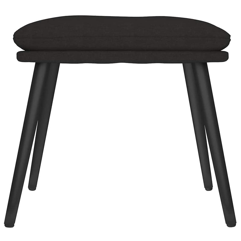 Taburet, negru, 45x29,5x35 cm, material textil
