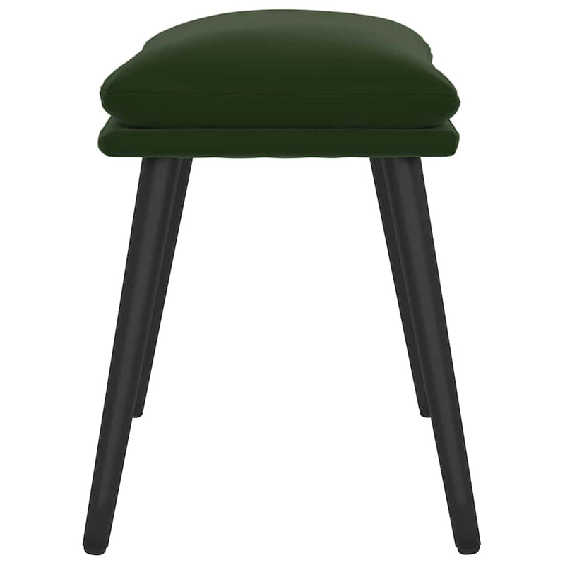 Taburet, verde închis, 45x29,5x35 cm, catifea