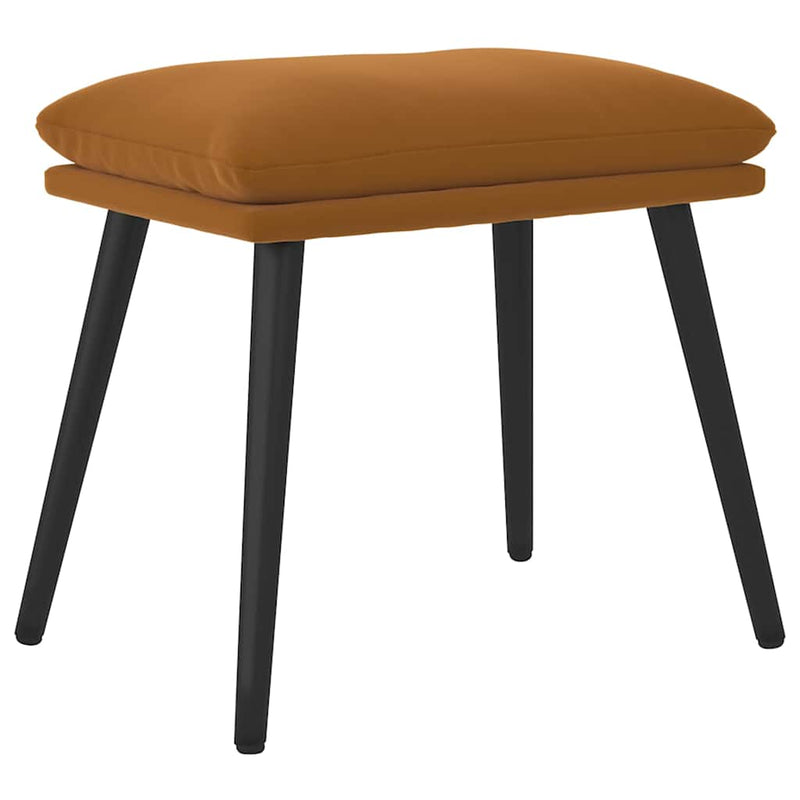 Taburet, maro, 45x29,5x35 cm, catifea