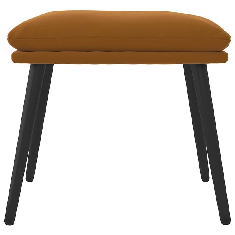 Taburet, maro, 45x29,5x35 cm, catifea