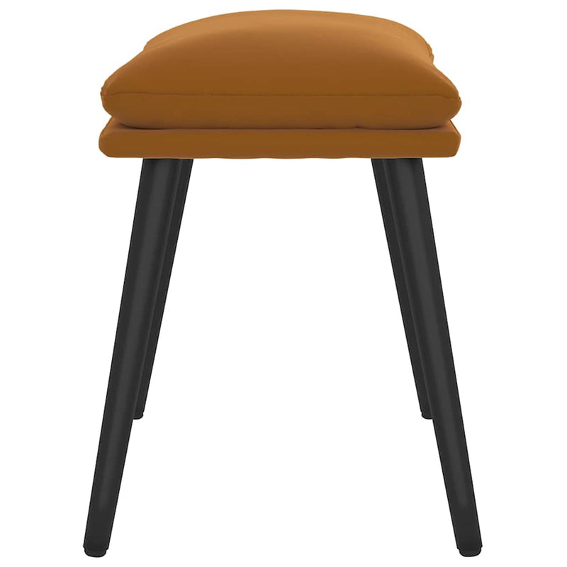 Taburet, maro, 45x29,5x35 cm, catifea