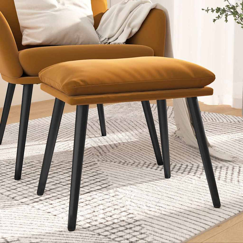 Taburet, maro, 45x29,5x35 cm, catifea