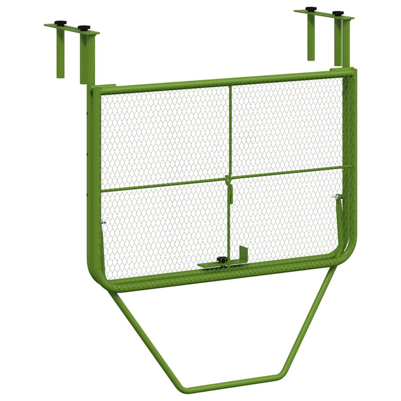 Masă de balcon, verde, 60x40 cm, oțel