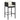 Set mobilier bar de grădină cu perne, 5 piese, negru, poliratan