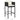 Set mobilier bar de grădină cu perne, 5 piese, negru, poliratan