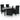 Set mobilier de exterior cu perne, 5 piese, negru, poliratan