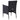 Set mobilier de grădină cu perne, 7 piese, negru, poliratan