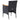Set mobilier de grădină cu perne, 9 piese, negru, poliratan