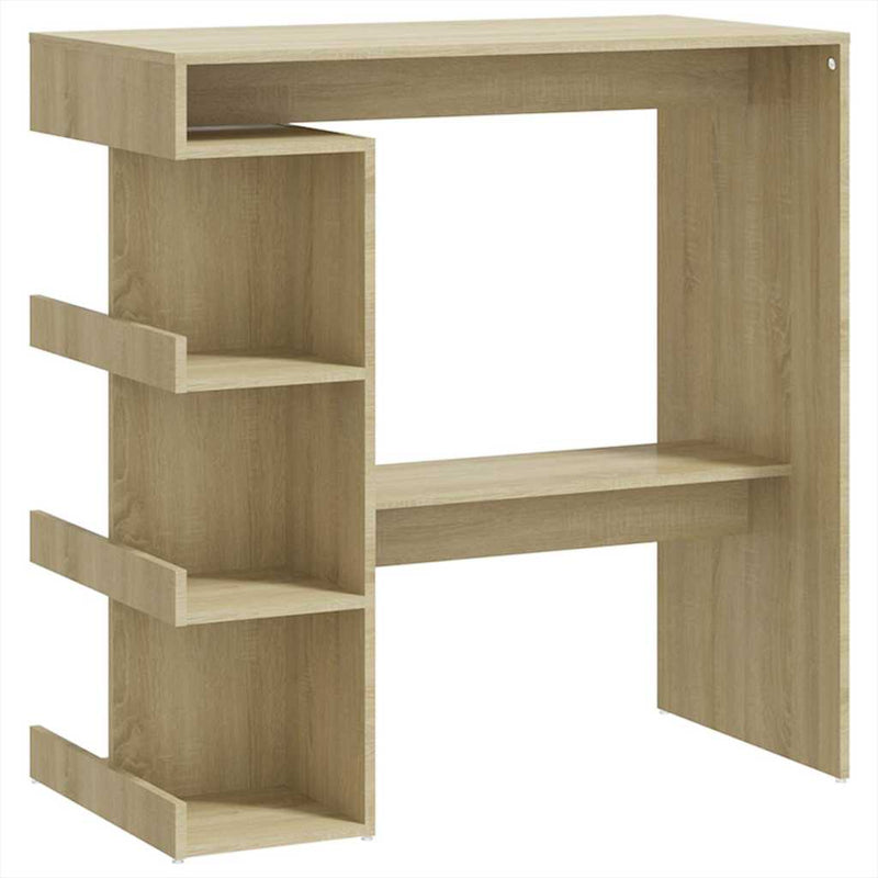 Masă bar cu raft depozitare stejar sonoma 100x50x101,5 cm PAL