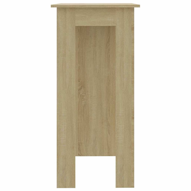 Masă de bar cu raft, stejar Sonoma, 102x50x103,5 cm, PAL