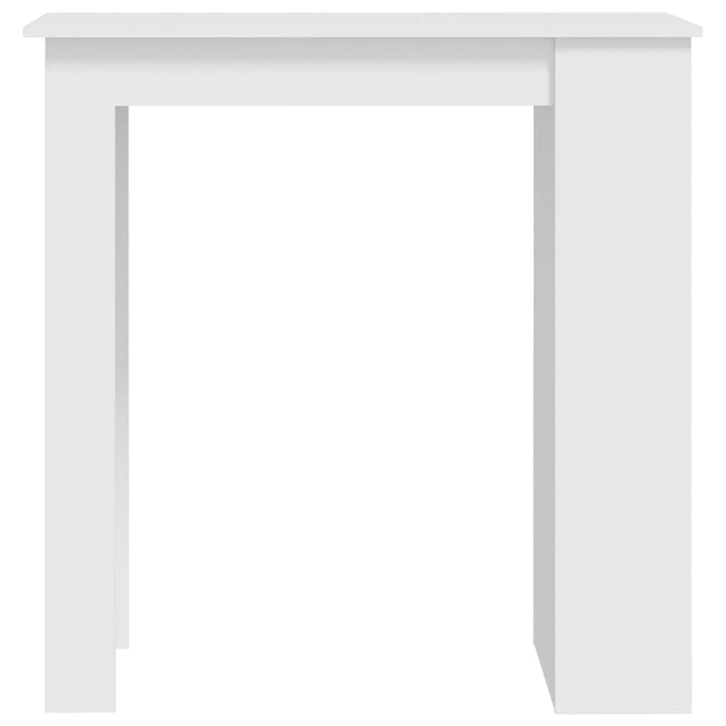 Masă de bar cu raft de depozitare, alb, 102x50x103,5 cm, PAL