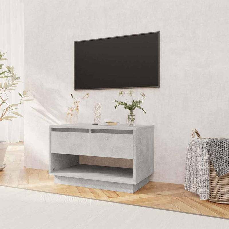 Comodă TV, gri beton, 70x41x44 cm, PAL