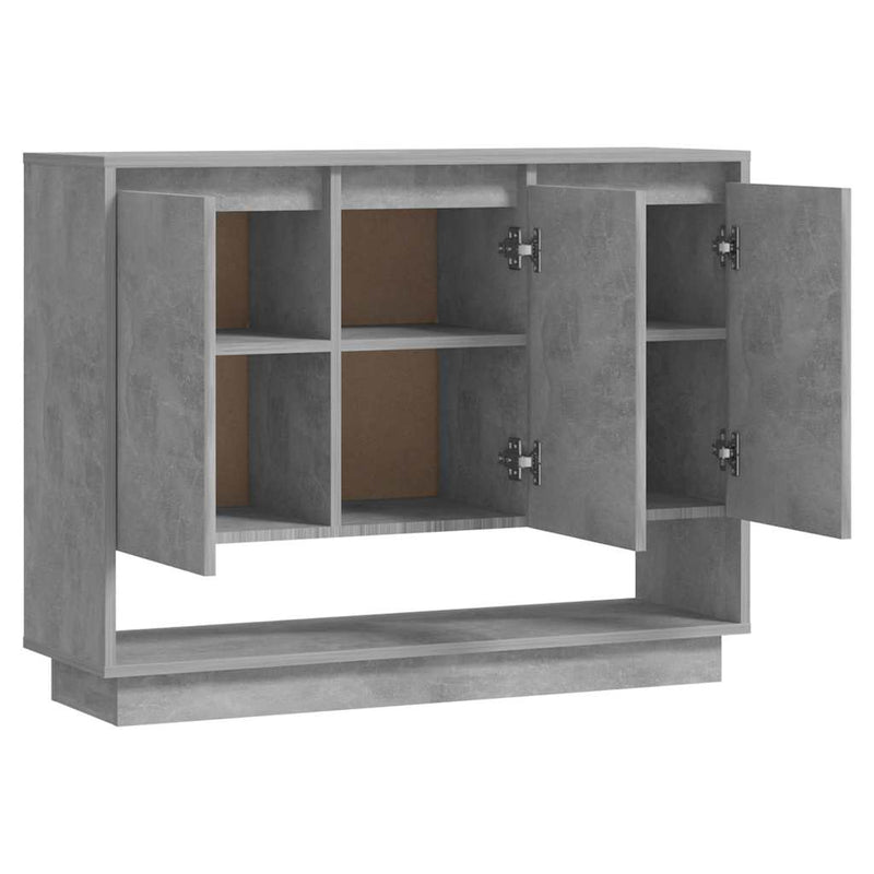 Servantă, gri beton, 97x31x75 cm, PAL