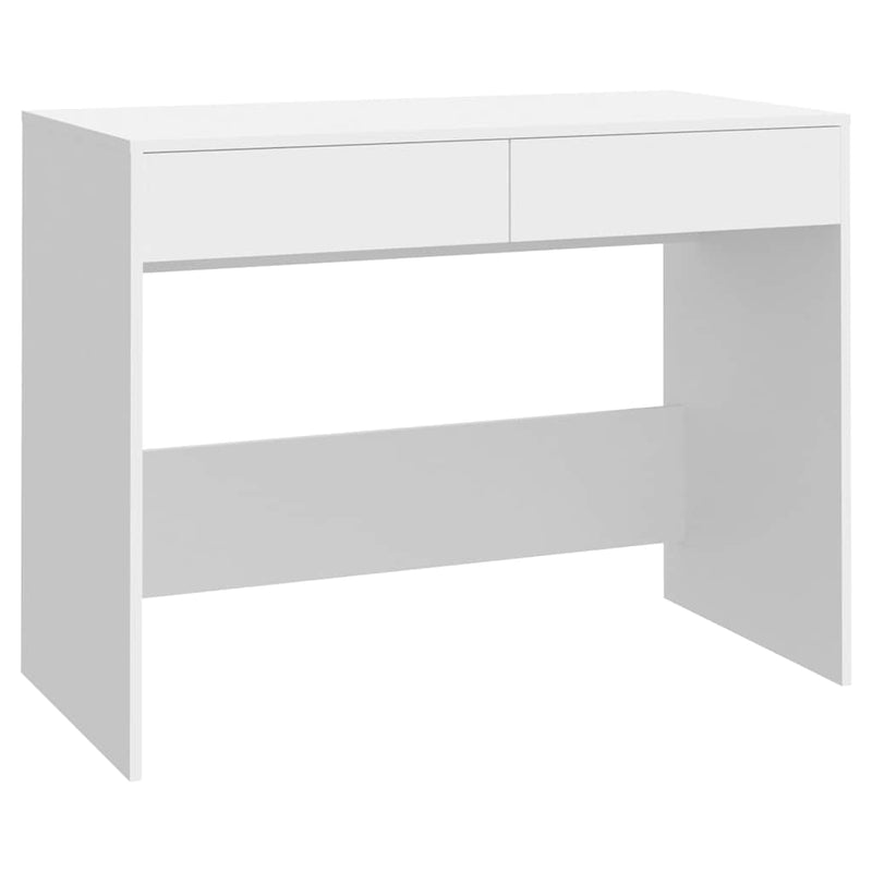 Birou, alb, 101x50x76,5 cm, lemn prelucrat