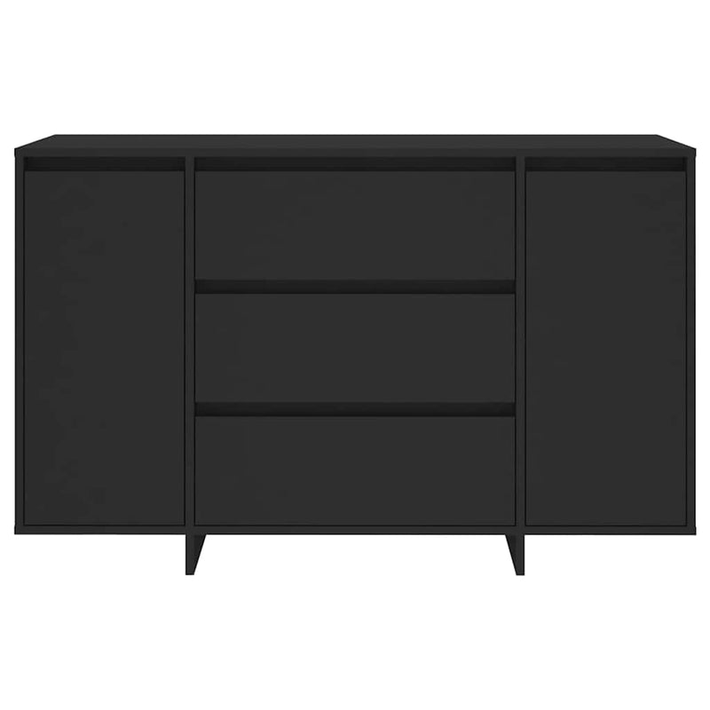Servantă cu 3 sertare, negru, 120x41x75 cm, PAL