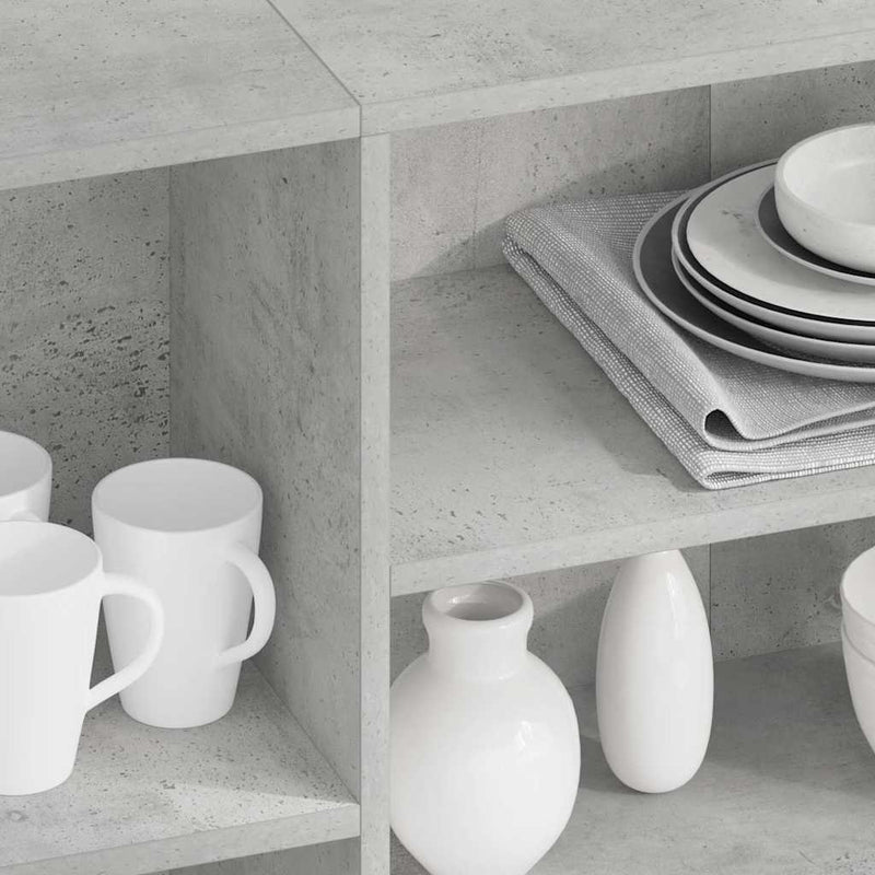 Servantă, gri beton, 120x30x75 cm, PAL