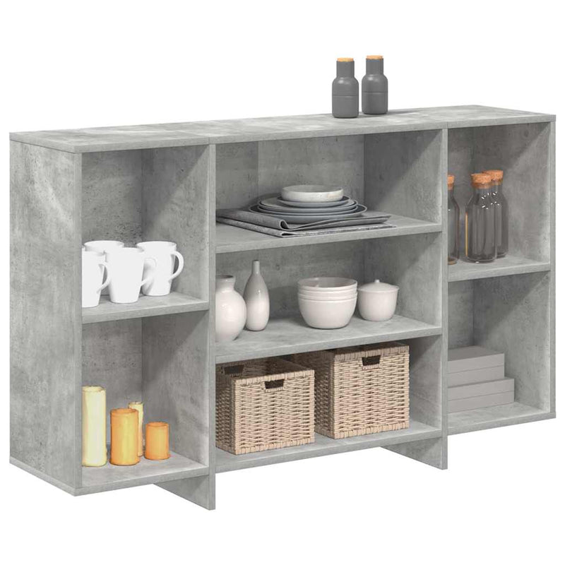 Servantă, gri beton, 120x30x75 cm, PAL