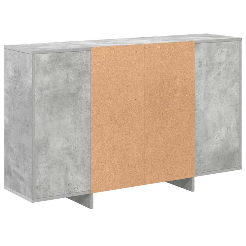 Servantă, gri beton, 120x30x75 cm, PAL