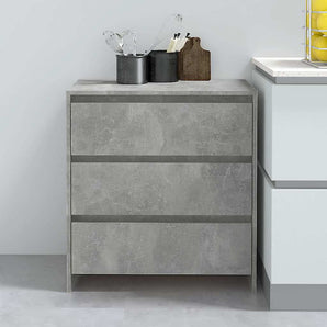 Servantă, gri beton, 70x41x75 cm, lemn prelucrat
