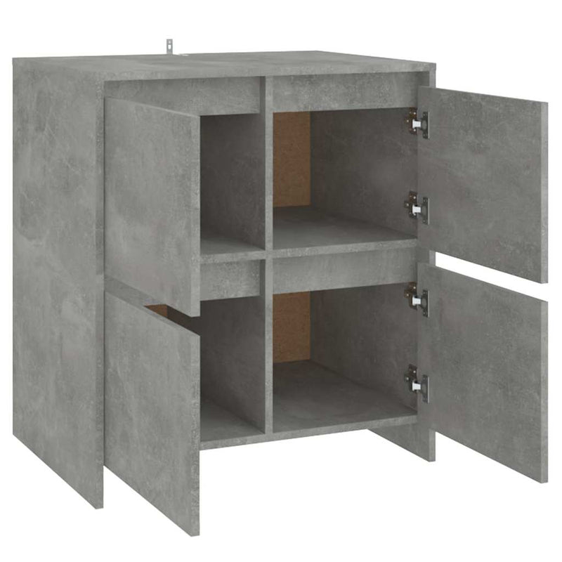 Servantă, gri beton, 70x41x75 cm, lemn prelucrat