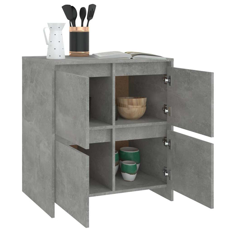 Servantă, gri beton, 70x41x75 cm, lemn prelucrat