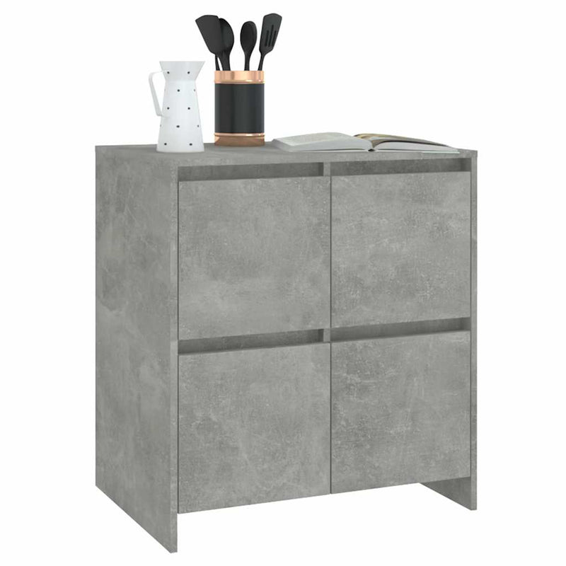 Servantă, gri beton, 70x41x75 cm, lemn prelucrat