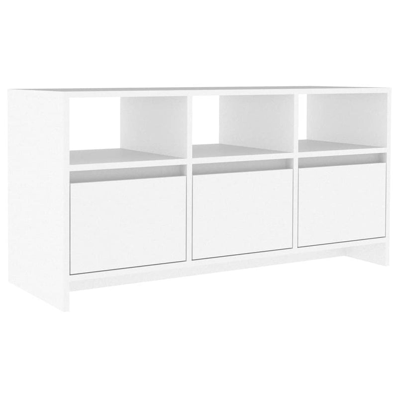 Comodă TV, alb, 102x37,5x52,5 cm, PAL
