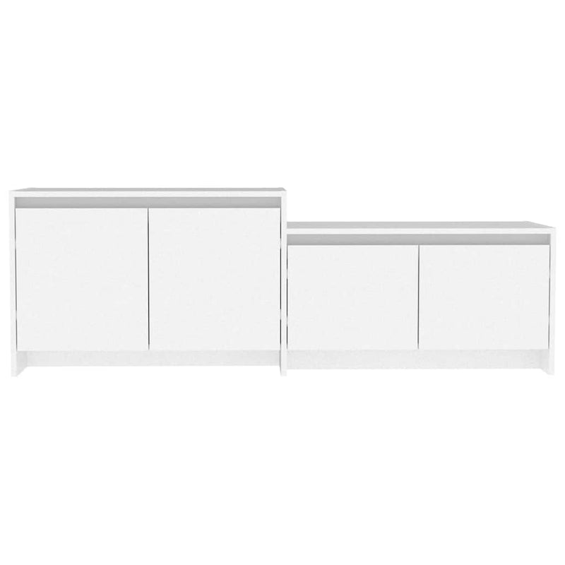 Comodă TV, alb, 146,5x35x50 cm, PAL