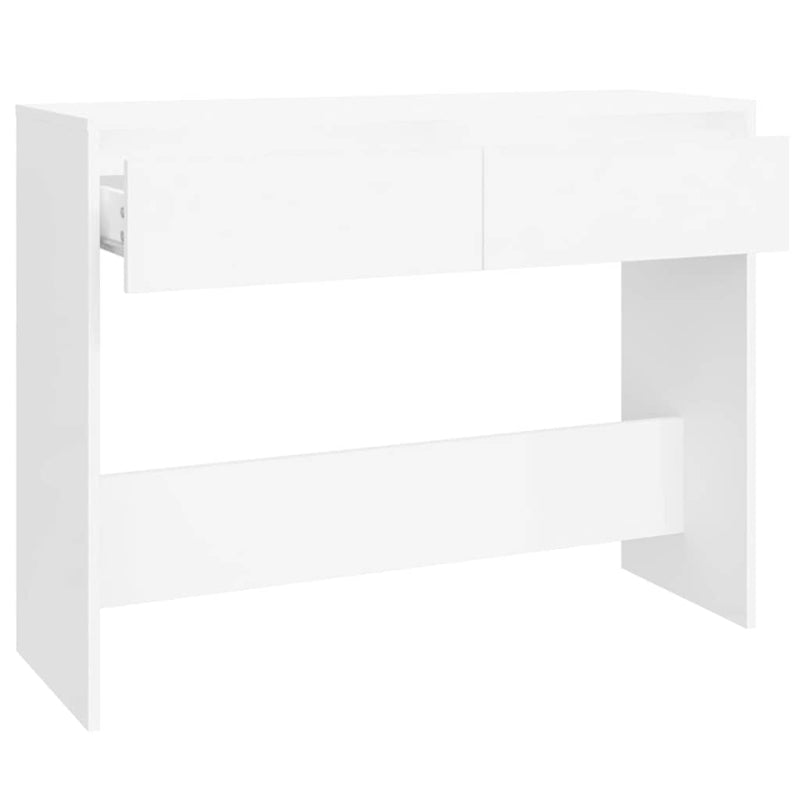 Masă consolă, alb, 100x35x76,5 cm, PAL