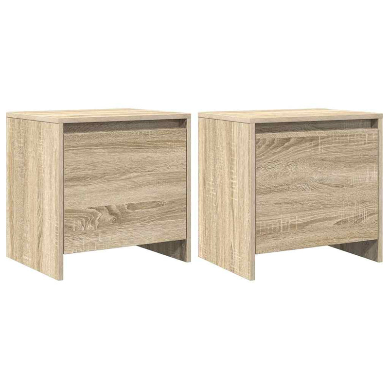 Noptiere, 2 buc., stejar sonoma, 45x34x44,5 cm, PAL