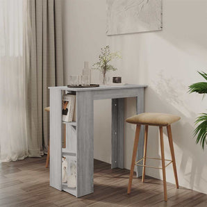 Masă de bar cu raft, stejar Sonoma gri, 102x50x103,5 cm, PAL