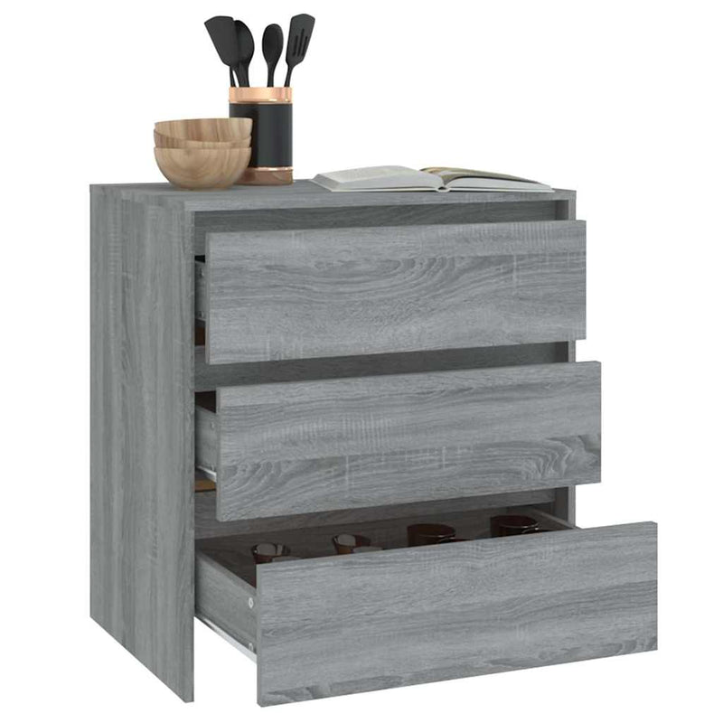 Servantă, stejar sonoma gri, 70x41x75 cm, lemn prelucrat